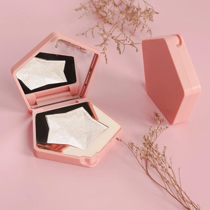 
 ОЕМ порошок блеск один мерцающий хайлайтер макияж веган частная этикетка пигмент хайлайтер палитра цвета без логотипа  