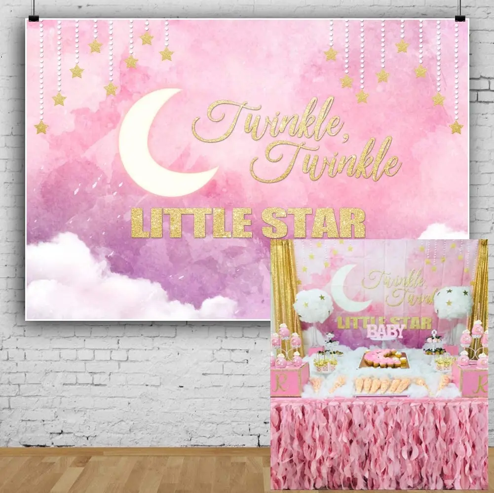 7x5ft Twinkle Twinkle Little Star Background Sweet Crescent Moon Clouds  Birthday Party Decoration Photography Backdrop Newborn - Buy Happy Birthday  Party Decoration,Girl Birthday Photography Background,Photography Background  Product on 