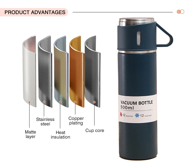 Vacuum Flask Set, Business Thermal Mug, Stainless Steel Vacuum