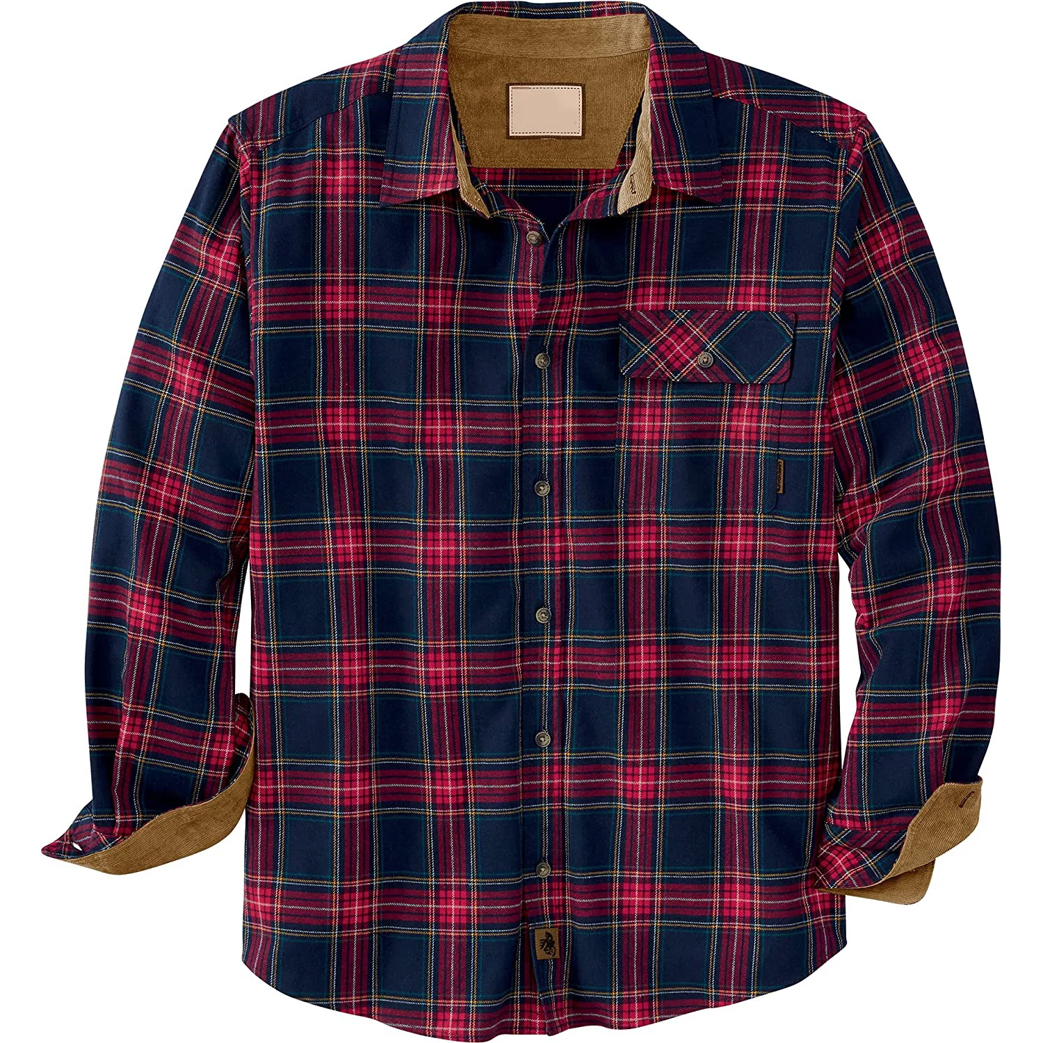 High Quality Autumn Casual Dark Plaid Pattern Flannel Nice Trending Full Long Sleeve Polyester Spandex Red Check Shirts for Mens