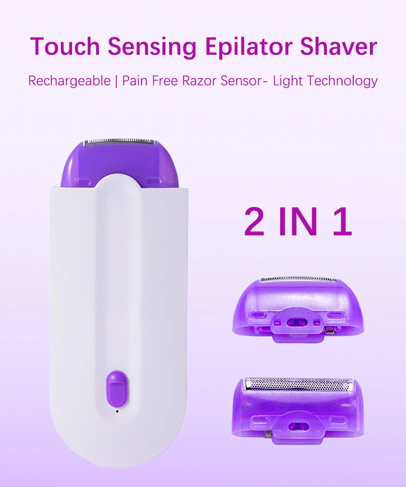 Hot Sales Mini Electric Epilator Painless White Hair Removal Machines for Women for Body Face English Operating Laser Epilator