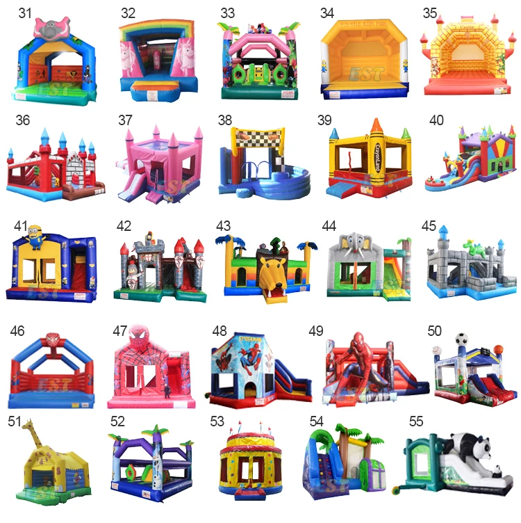 Commercial grade Custom size moonwalk bouncy slide bounce kids play house combo rainbow inflatable bouncing jumping castle
