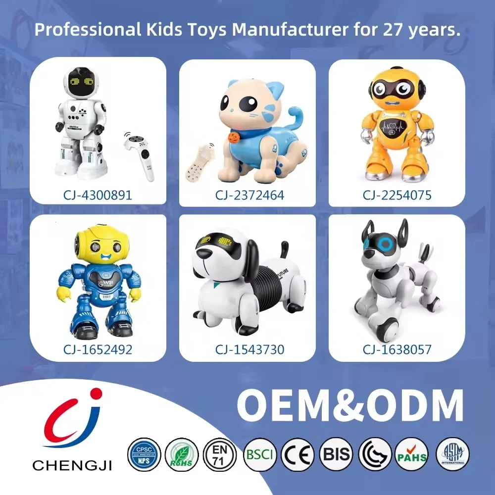 Chengji Smart Remote Control Robot Dog Cat Programmable Head Touch Sensing Walking Dancing Music Lighting Kids Rc Toy Robots Pet