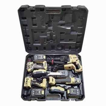 FengBao Four-Piece Set Brushless Charging Electric Hammer and Angle Grinder Wrench Lithium Battery Tool Set