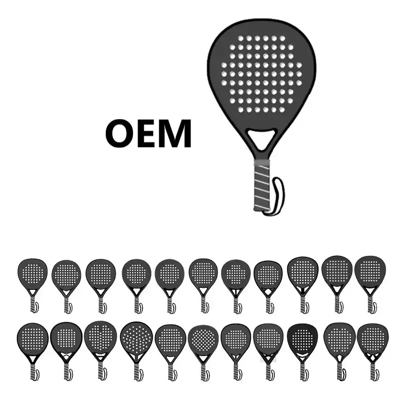 18k carbon fiber palas de tennis rackets eva foam paddel tennis game oem padel bats padel racket194-2