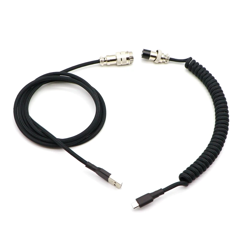 Wholesale Multicolor Sleeved Coiled C Mini Micro USB Cable for Mechanical Keyboard With GX16 Aviator. From m.alibaba.com
