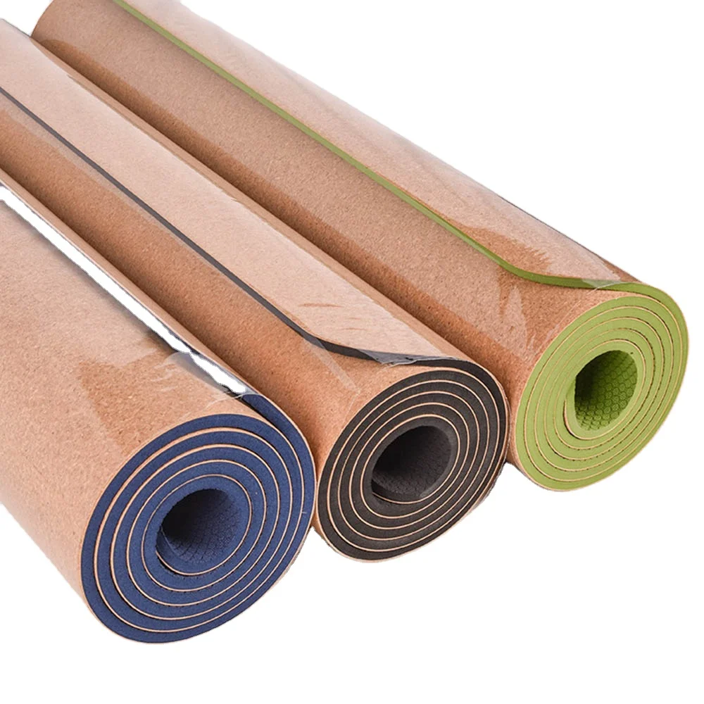 
 Экологичный дышащий Противоскользящий Роскошный Коврик для йоги из натуральной пробки толщиной 1/2 дюйма с индивидуальным логотипом от производителя  