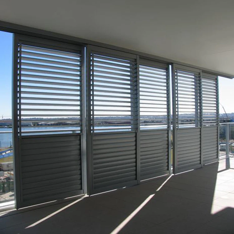 Modern Metal Shutter Aluminium Louvered Doors Design Custom Exterior