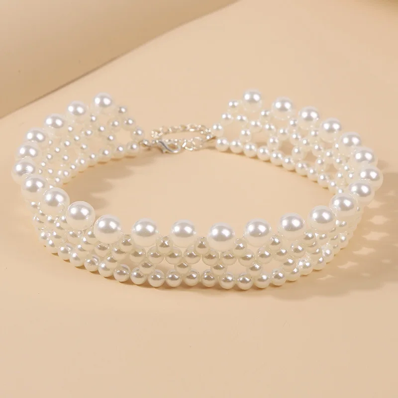 Aliexpress Choker Necklace With Pearl In The Middle Korean Double - Main Image