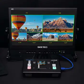 FEELWORLD L1 PLUS PTZ Control Fast Streaming 4 Channel 1080p Touch Screen Video Mixer Switcher detail image