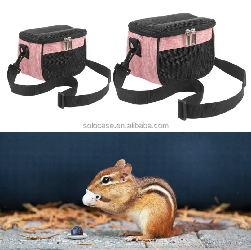 Soft Coral Fleece Hamster Carrier Bag