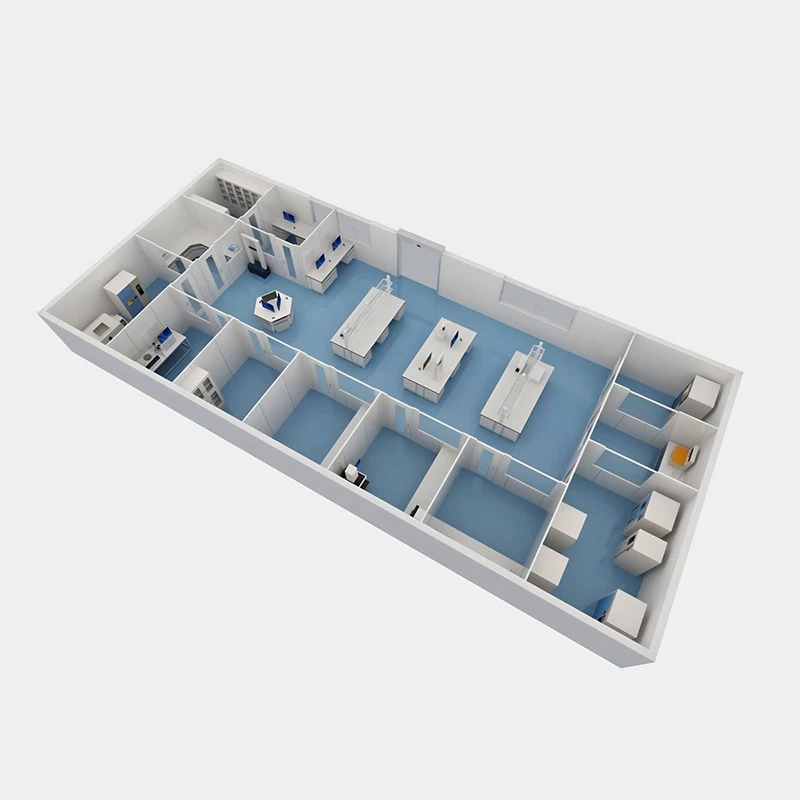 HUAAO Customized Modular Cleanroom with Modern Design for Workshop and Hospital Use ISO5-ISO9 Cleanliness Levels