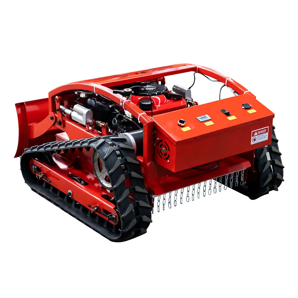 Mini Crawler Type Remote Control Robot Gasoline Engine Lawn Mower