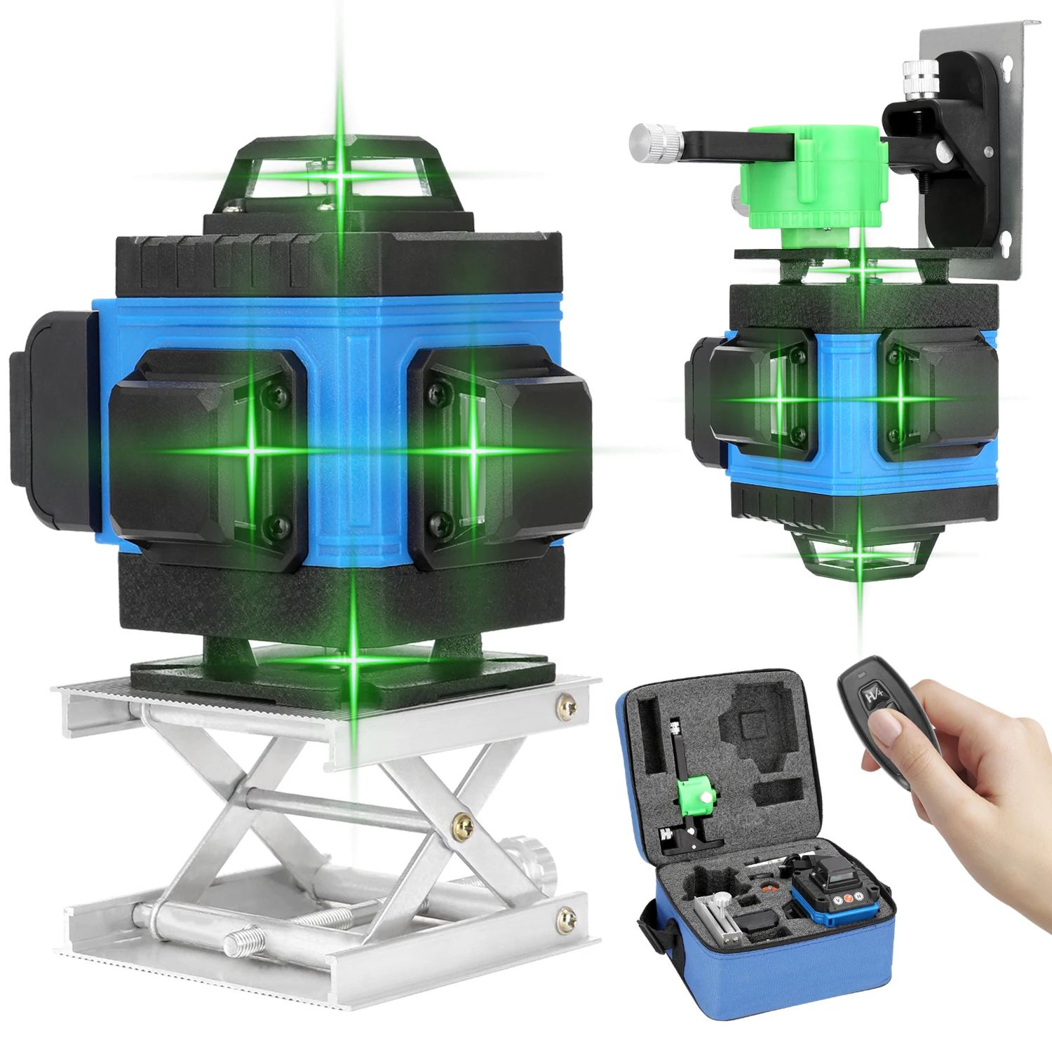 Multifunctional 4D 12 Lines 360 Horizontal and Vertical Green Laser Level