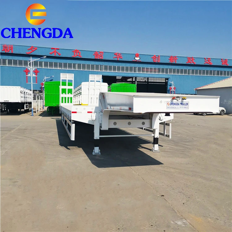 China Gooseneck 3 Axle Used Lowboy Low Bed Trailer for Sale
