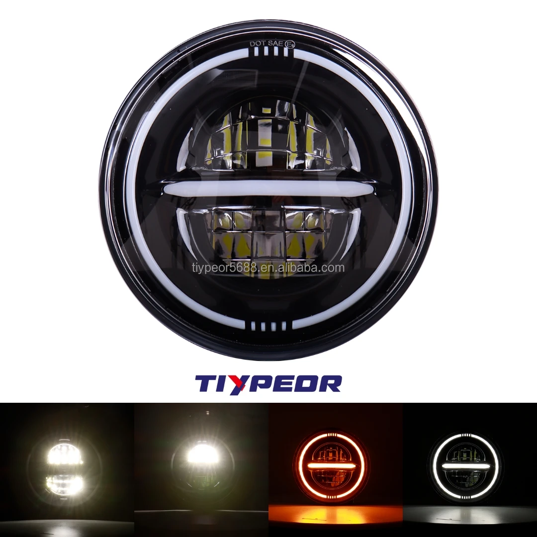 l beam turn signal drl for jeeps trucks led front head light-2
