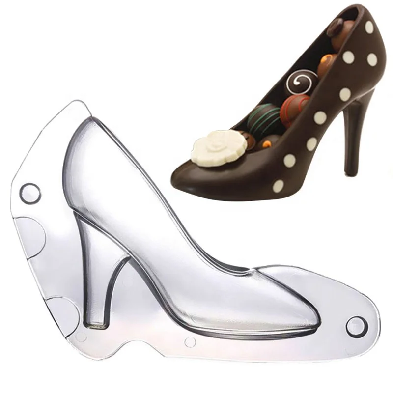 1X DIY 3D High Heel Shoe Candy Mold Chocolate Jelly Mould Cake Baking Tool Decor 