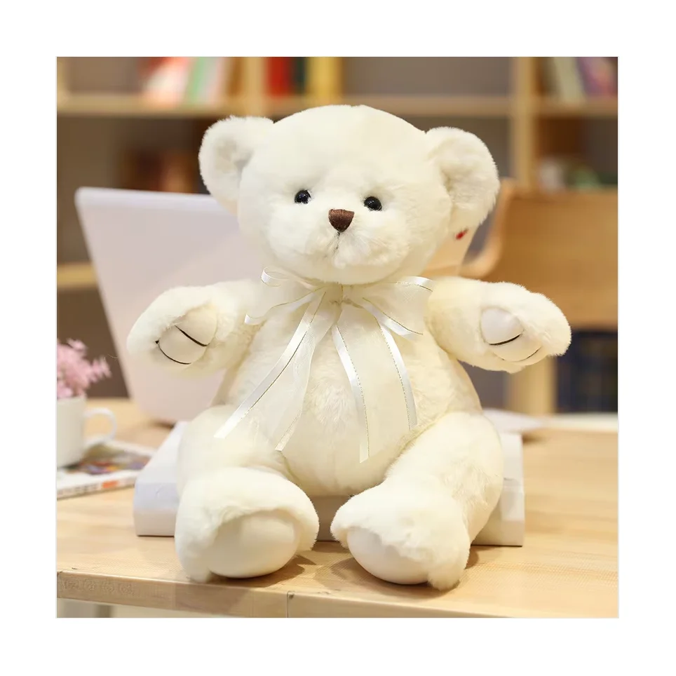 大特価Sugar Teddy Bear ナチュラルホワイト 25cm Teddy Bear with Heart Limited Edition, 5 in, light grey