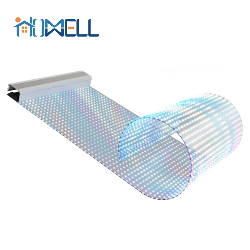 Flexible LED Film P6 Transparent Screen Airport Retail Store Shopping Mall Subway Exhibition Hall Use Welcome Display