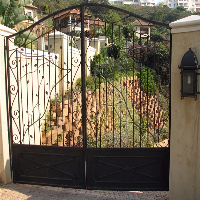 Prima Custom Nice Iron Gates Ornamental Gate Design Main Gate for Sale
