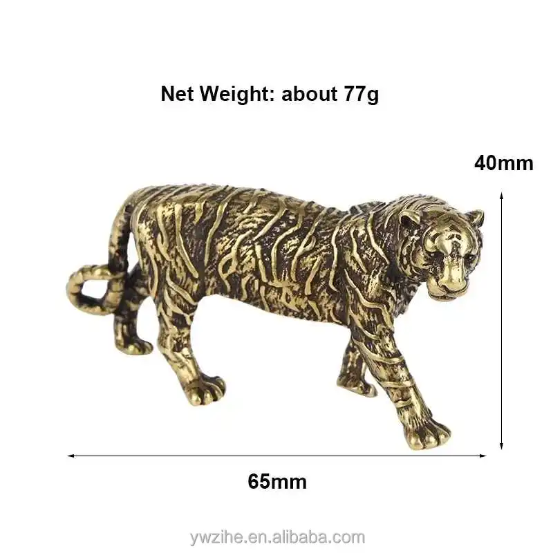 Wholesale Brass Big Tiger Figurines Ornaments Pure Copper Animal ...