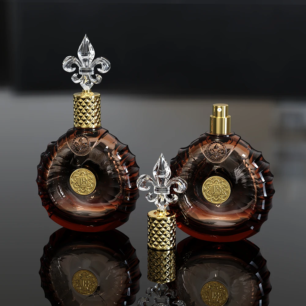 30ml ヴィンテージゴシック香水ボトル ガラス瓶 ブラックフロスト