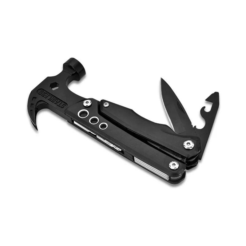 Outdoor Emergency Tool Bicycle Tool Claw Hammer Survival Kit Multi Tool Hammer With Black Coating