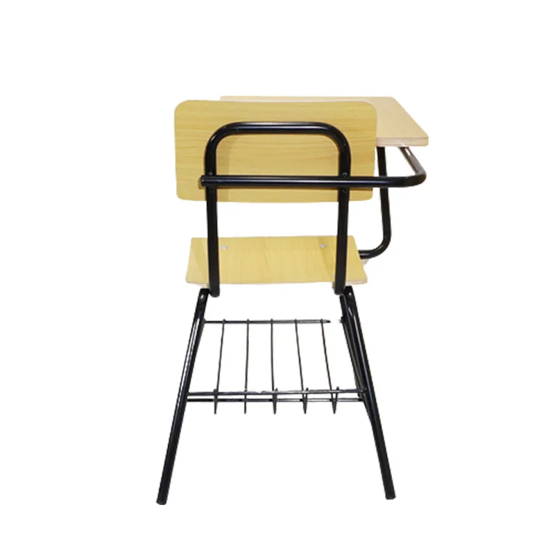 Cheap School Furniture Training Room Tablet Arm Chair Wooden Plywood Classroom Student Chair With Writing Pad