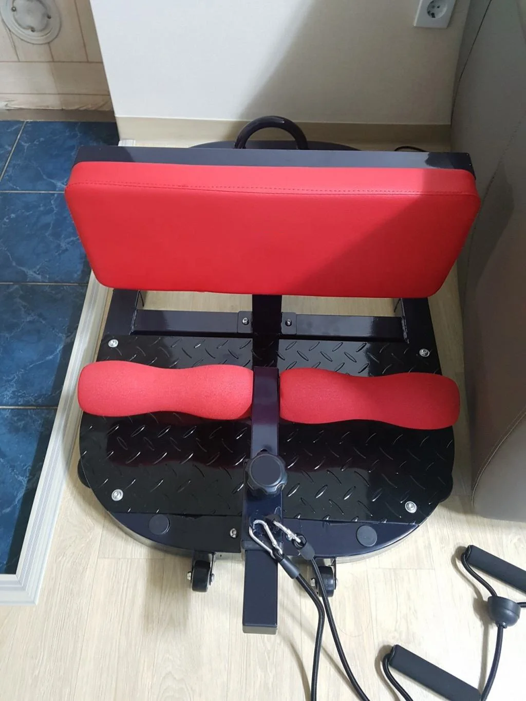 Wellshow Sport Home Gym Adjustable Deep Sissy Squat Machine Sit up Stand Bench for Squat Leg and Glutes Workout