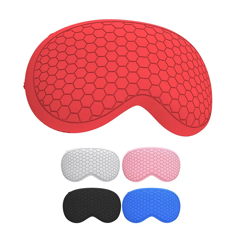 Étui arrière en silicone TPU souple en forme de nid d'abeille noir blanc orange rose bleu pour Apple Vision Pro VR casque bandeau  