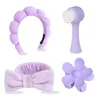 Purple - Four-Piece Makeup Brush Set (OPP Bag)
