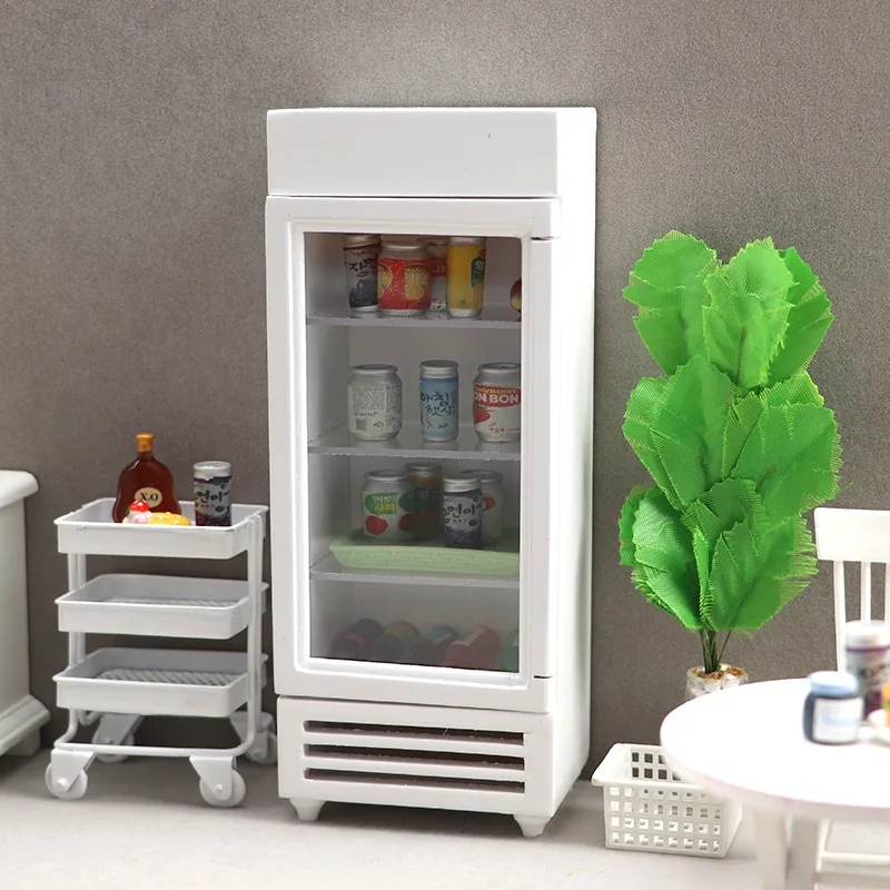 In legno bianco in miniatura frigo e Freezer Set per casa delle - Main Image