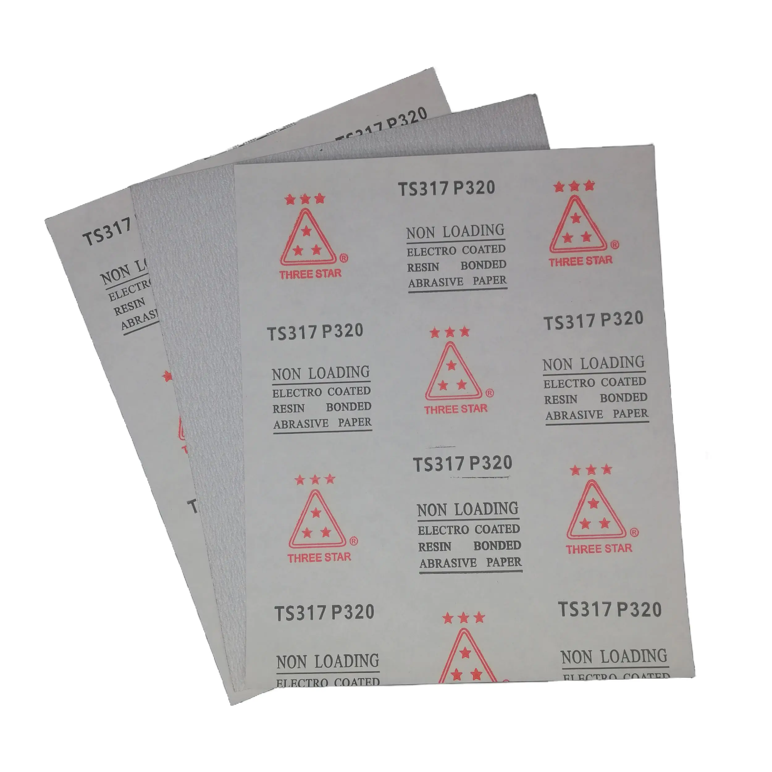 Three Star High Quality Factory Direct Sales Abrasive Sandpaper Sand Grinding Polishing Paper Sanding 40 120 Grit Sanding Sheet