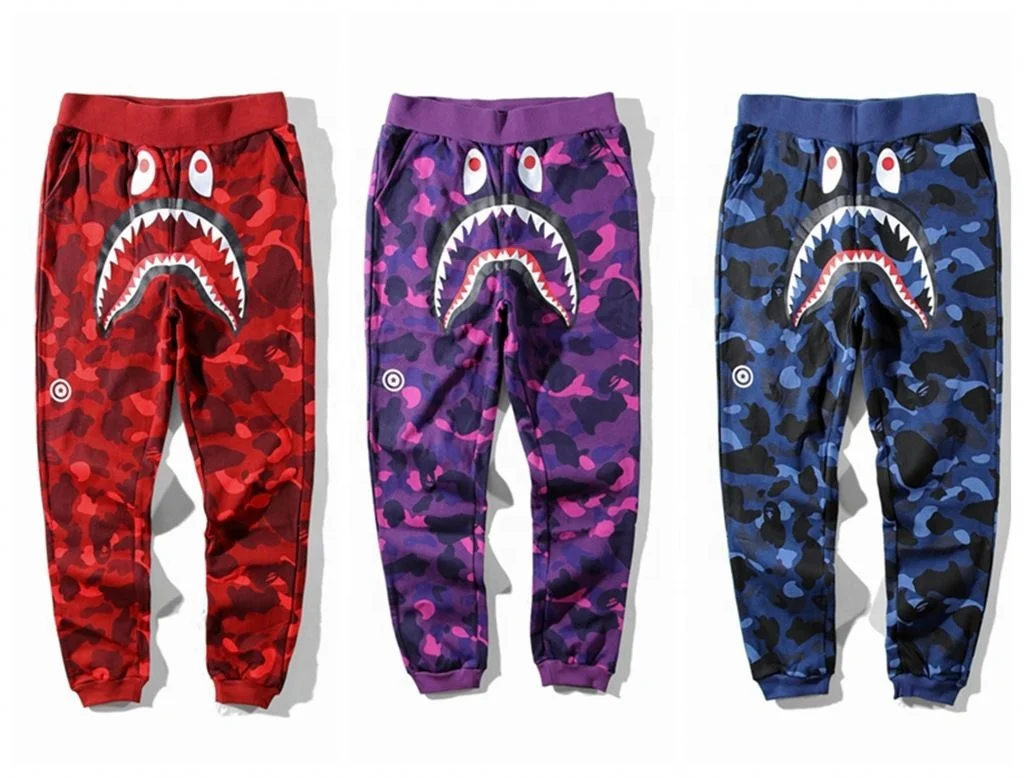 Top Quality Bapes Pant Ape Head Printing Camouflage Elastic Waist And 