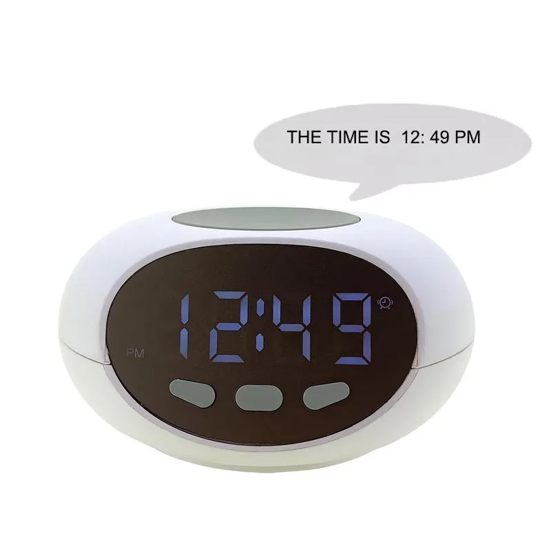 Factory Custom Logo Large Talking Clock For Elderly Desk Bedside Clocks ...