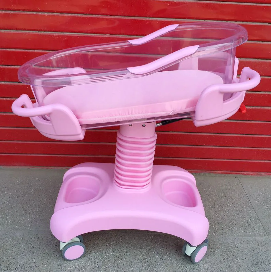 Professional Hospital Use Medical Appliances ABS Pediatric Infant Trolley Hospital Baby Crib