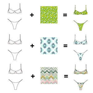 2026 Everyday Swim Bikini UPF 50+ Quick-Dry Polyester Removable Soft Cups Halter Neck Variety Fruit Floral Solid Print Leopard