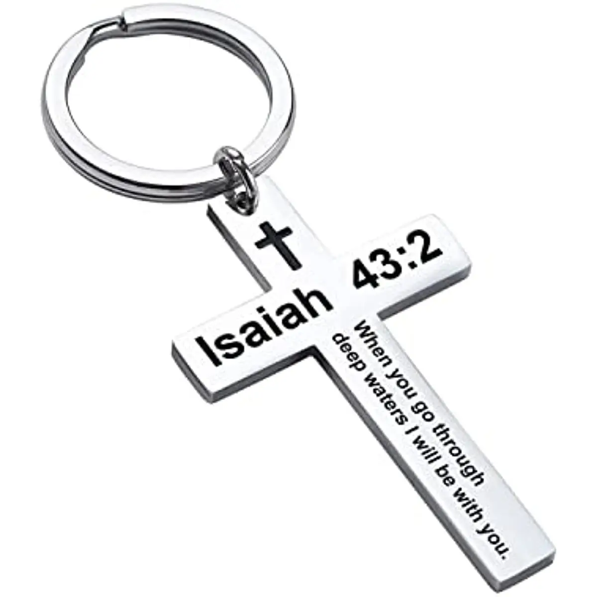 Christian Gifts For Women Men Cross Metal Key Chains Inspirational