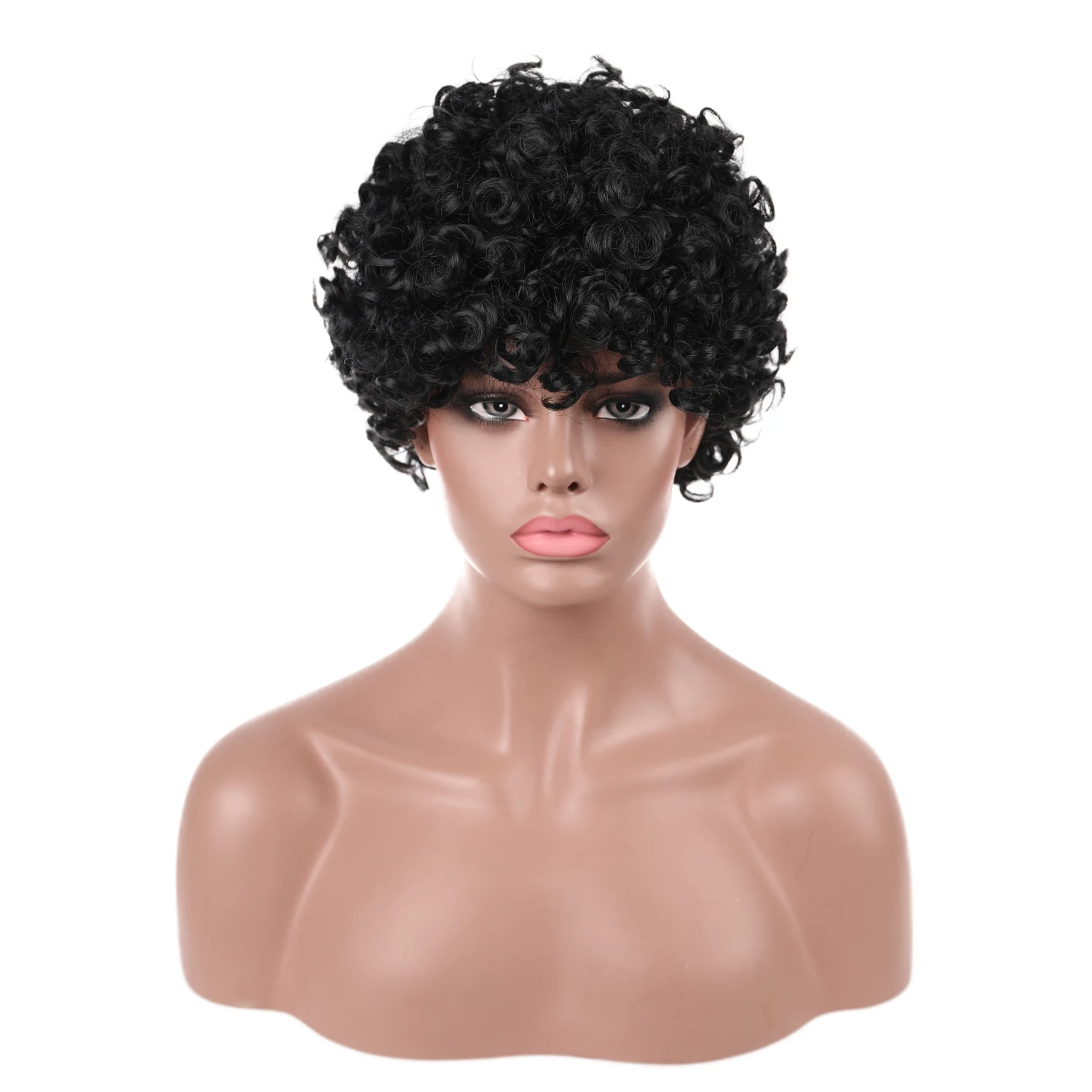 2023 Hot Sale Short Kinky Curly Wig Afro American Wigs For Black Women  Synthetic Heat Resistant Wigs With Bangs - Buy Signature Wigs,Cock Wig,Curly  Wig Product on 