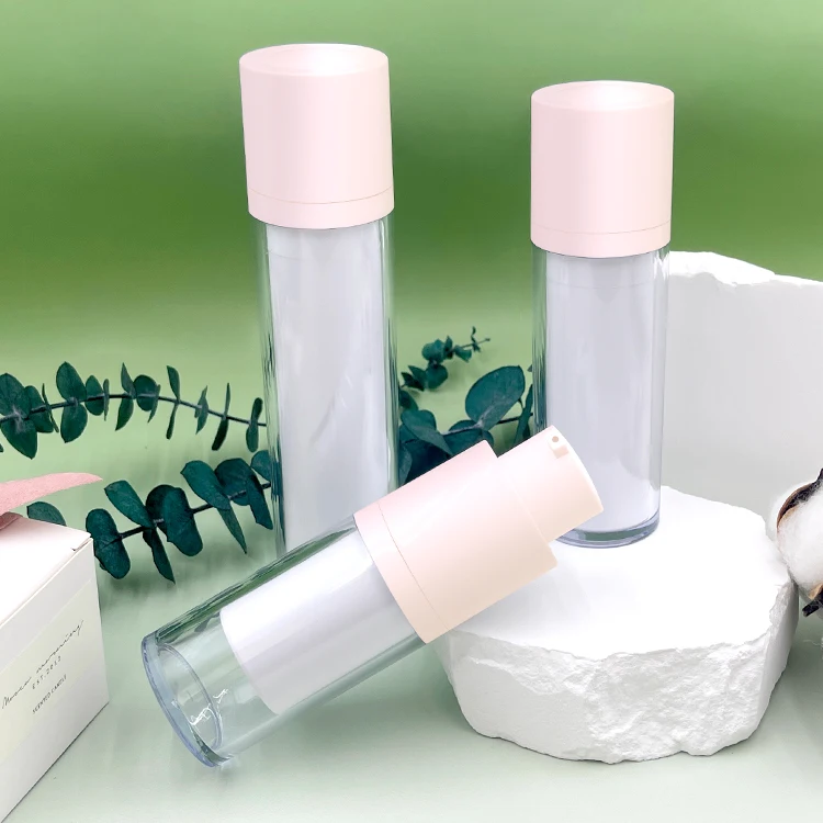 15 ml 30 ml 50 ml Hidden spin press  Round Shoulder essence bottle emulsion airless bottle