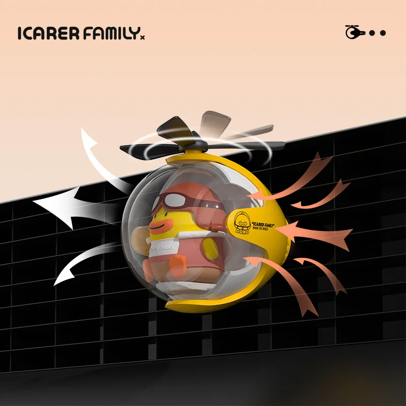 Purificatore D'Aria Auto A Forma Di Anatra Cartoon - Con Ventilatore E Profumo Naturale, Diffusore Per Auto, Nero - Foto 2