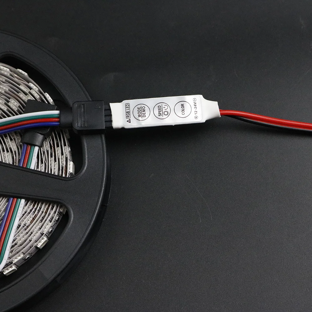 The Best Selling High Quality Light Strip Dimmer RGB LED Light Strip Mini 3-button Controller