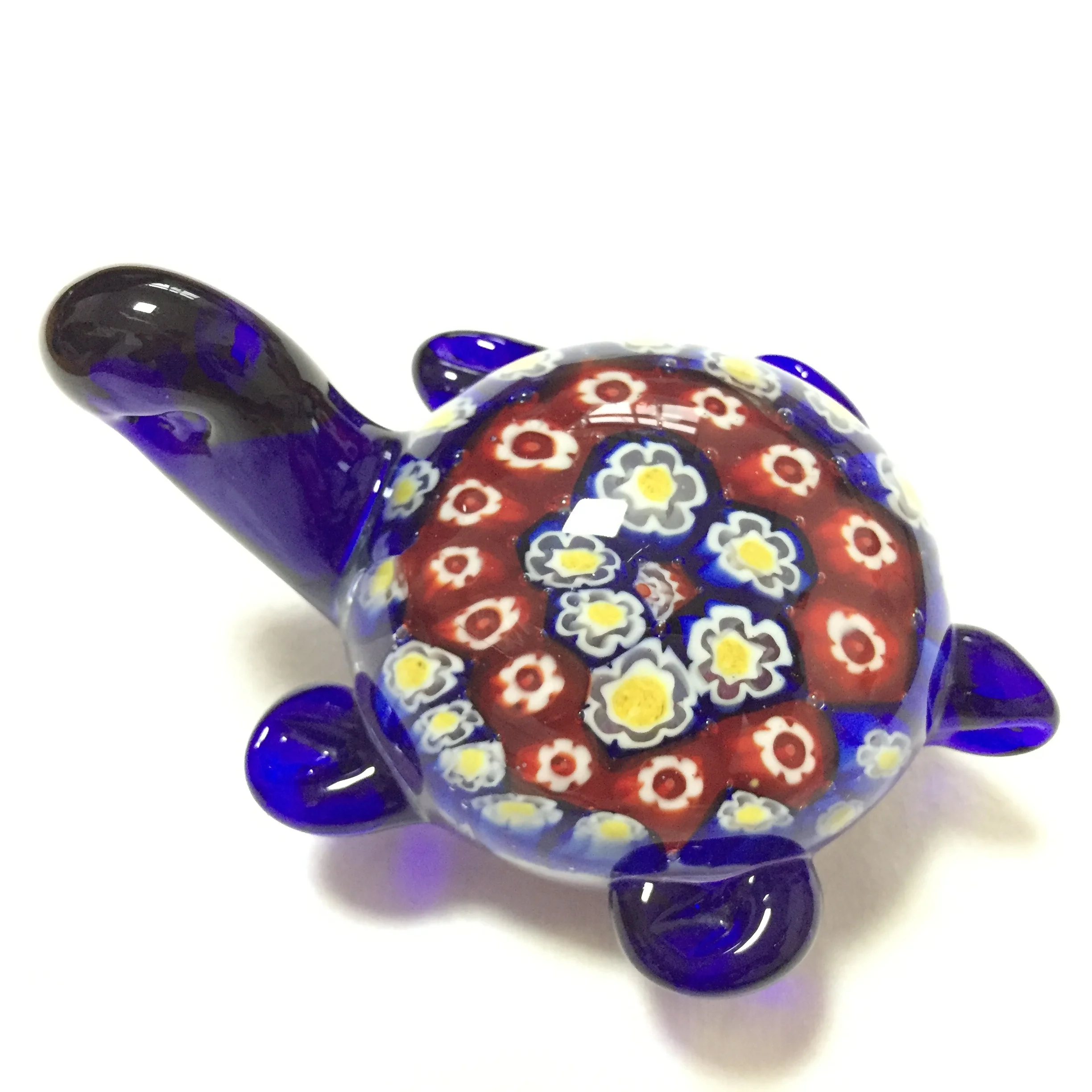 Hot Sale Customized Multicolored Art Glass Turtle Blown Technique for Christmas Decorations