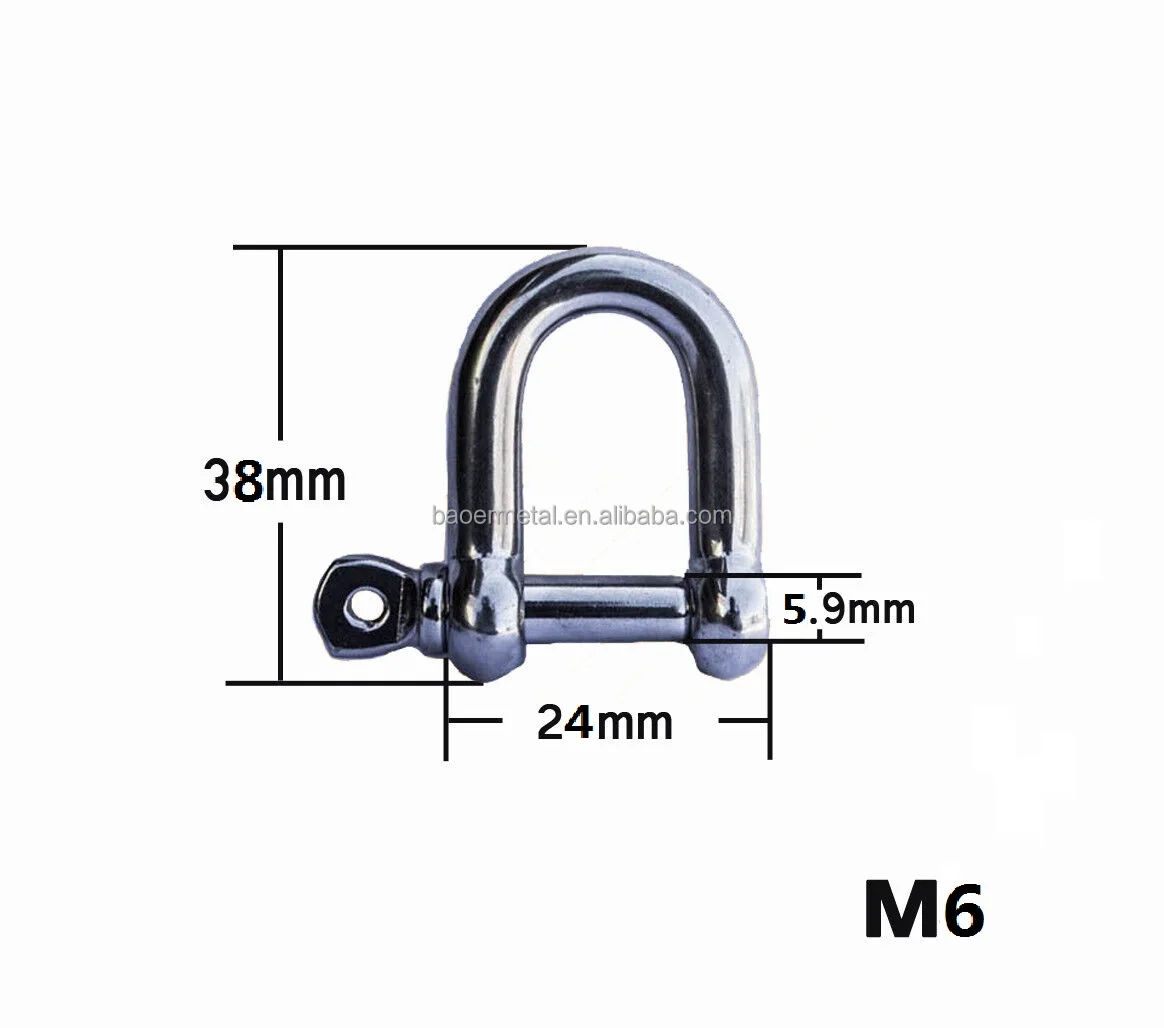 Manille Longue En Inox 8mm – Qualité Marine Pour Bateau, Voile D'ombrage, Bricolage