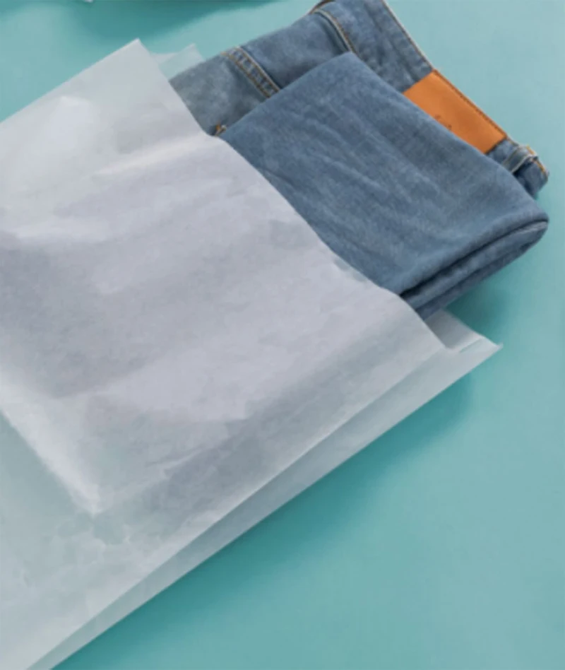 100 Recyclable Transparent Glassine Paper Bag For Clothes Packaging