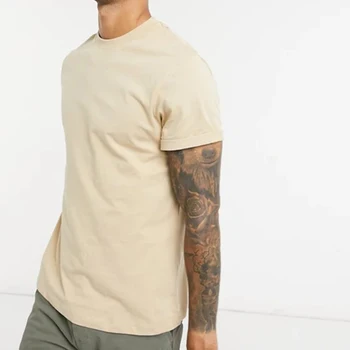 Wholesale blank cotton high quality slim fit men's T-shirt