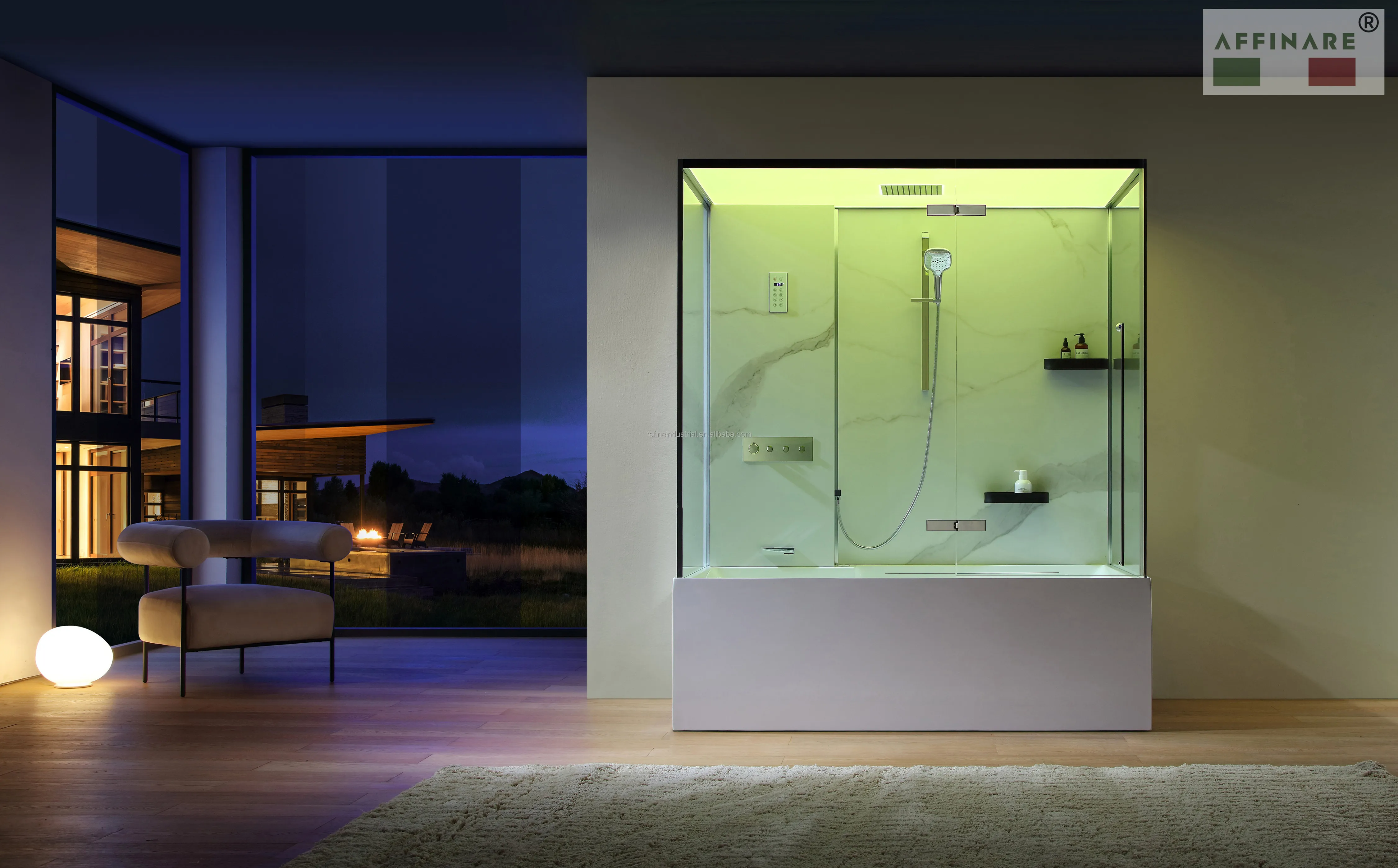 Villa Favorite Modern Fiberglass Composites Steam Room 3person Steam