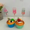 Green cake topper*12pcs