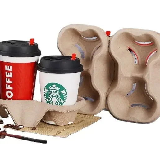 Source Corrugated Cardboard Box Coffee Drink 2 4 Cup Holder Tray Cup  Carrier Holders Paper Cups on m.