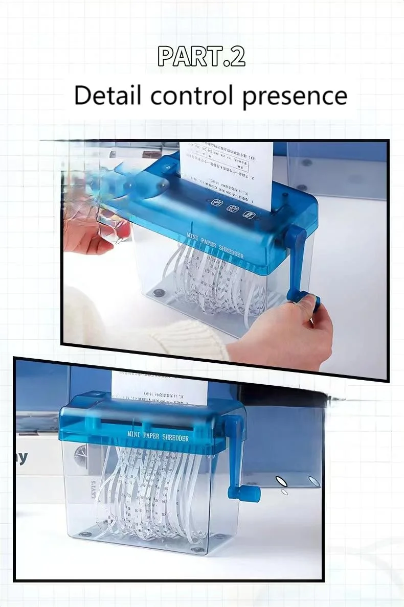 Ручной измельчитель бумаги мини портативный для секретных бумаг и квитанций